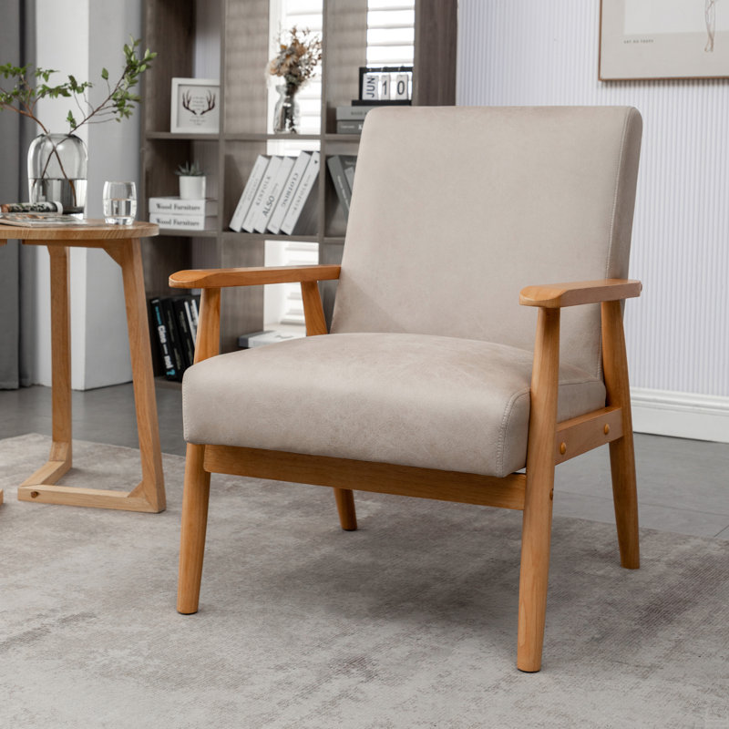 Fauteuil moderne de 64,5 cm (25,38 po), Chameau clair