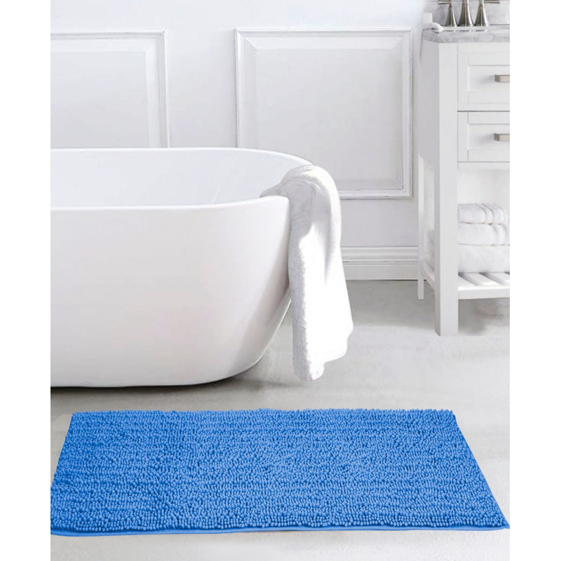 Tapis de bain Kanagy, L 17 po x L 24 po, Bleu