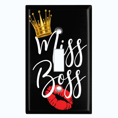 Plaque murale d'interrupteur à bascule Miss Boss