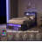 Twin Bed Frames With LED Light, Headboard, And Charging Station, Solid And Stable, Easy Assembly, No Box Spring Needed