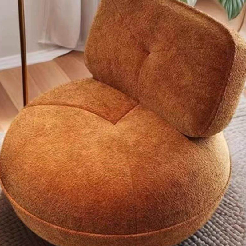 Fauteuil d'appoint simple en chenille orange