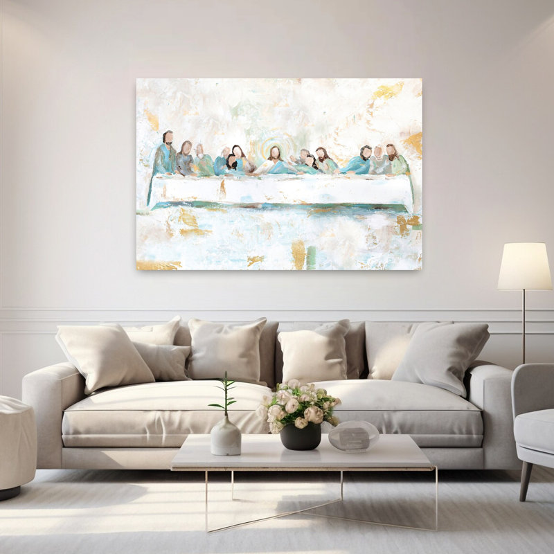 Last Supper Abstract Contemporary Art, 60" H x 40" W