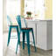 Tabouret de bar ou de comptoir en métal Marian avec dossier et siège en bois Marian-2101696429-2048051849-2127243145