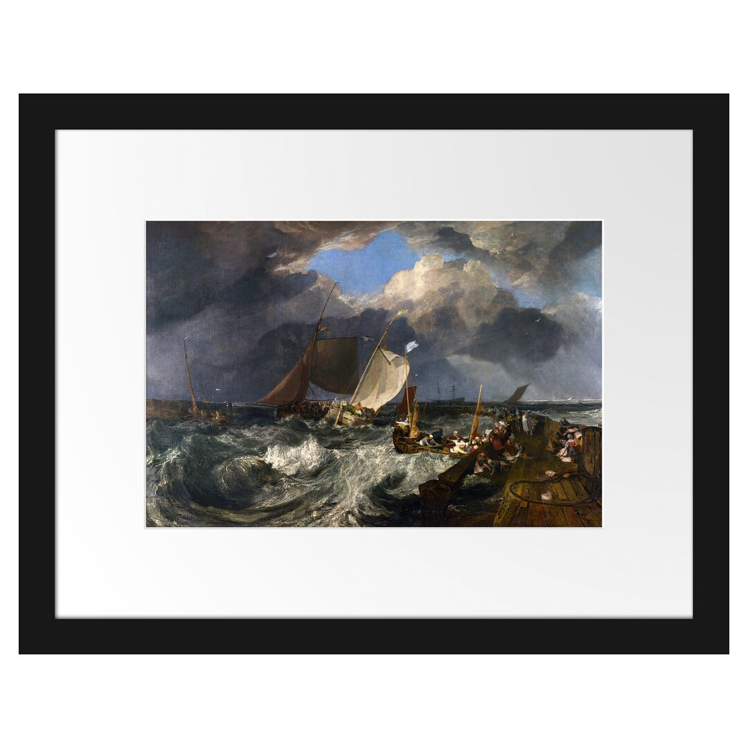 Gerahmter Kunstdruck Calais Pier von William Turner