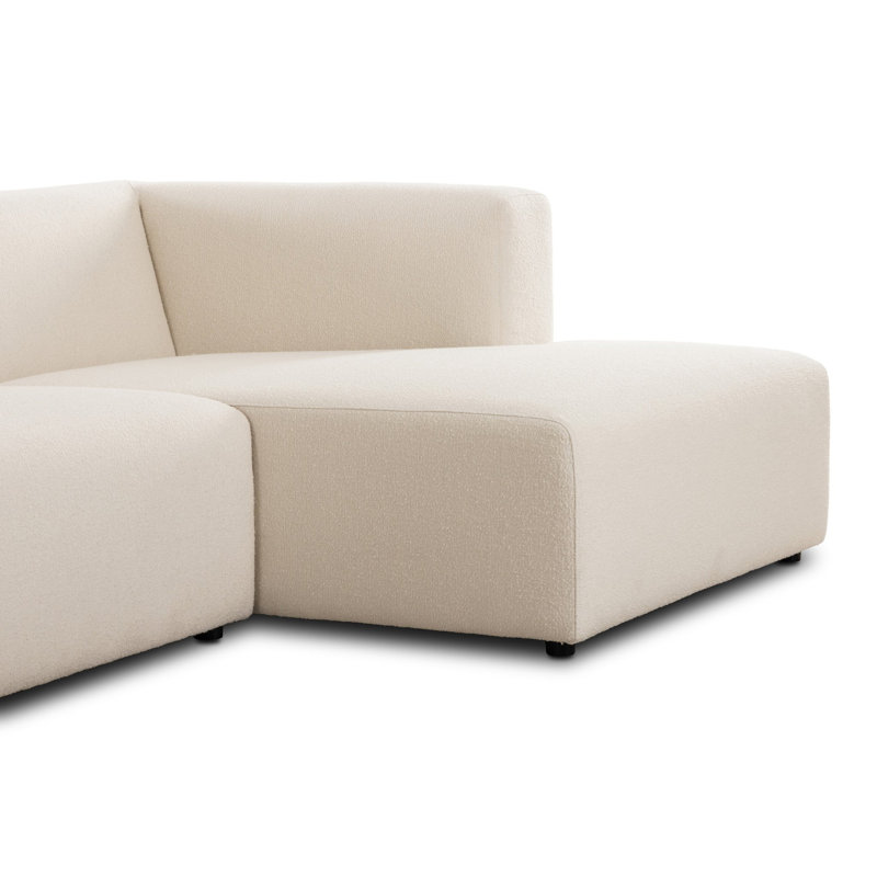 Lawndale 5PC Sectional W/ RAFC-Napa Sandstone, Right Hand Facing, Saxon Charcoal Polyester Blend