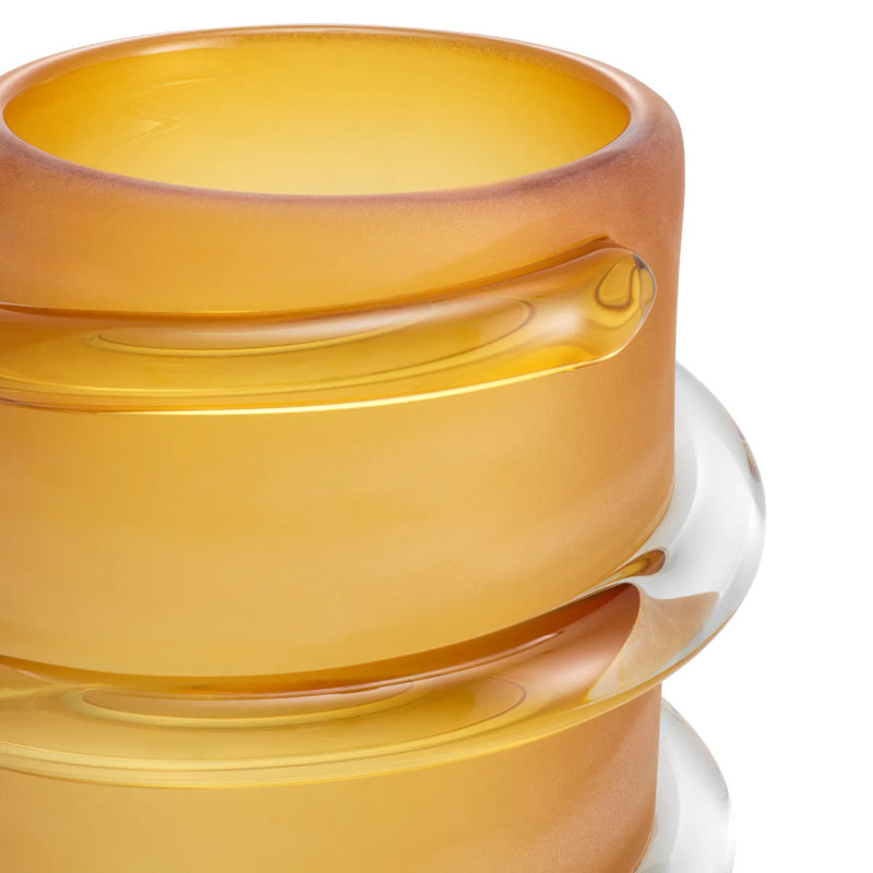 Vase Eliano Frosted Amber, Overall height- 9.84"