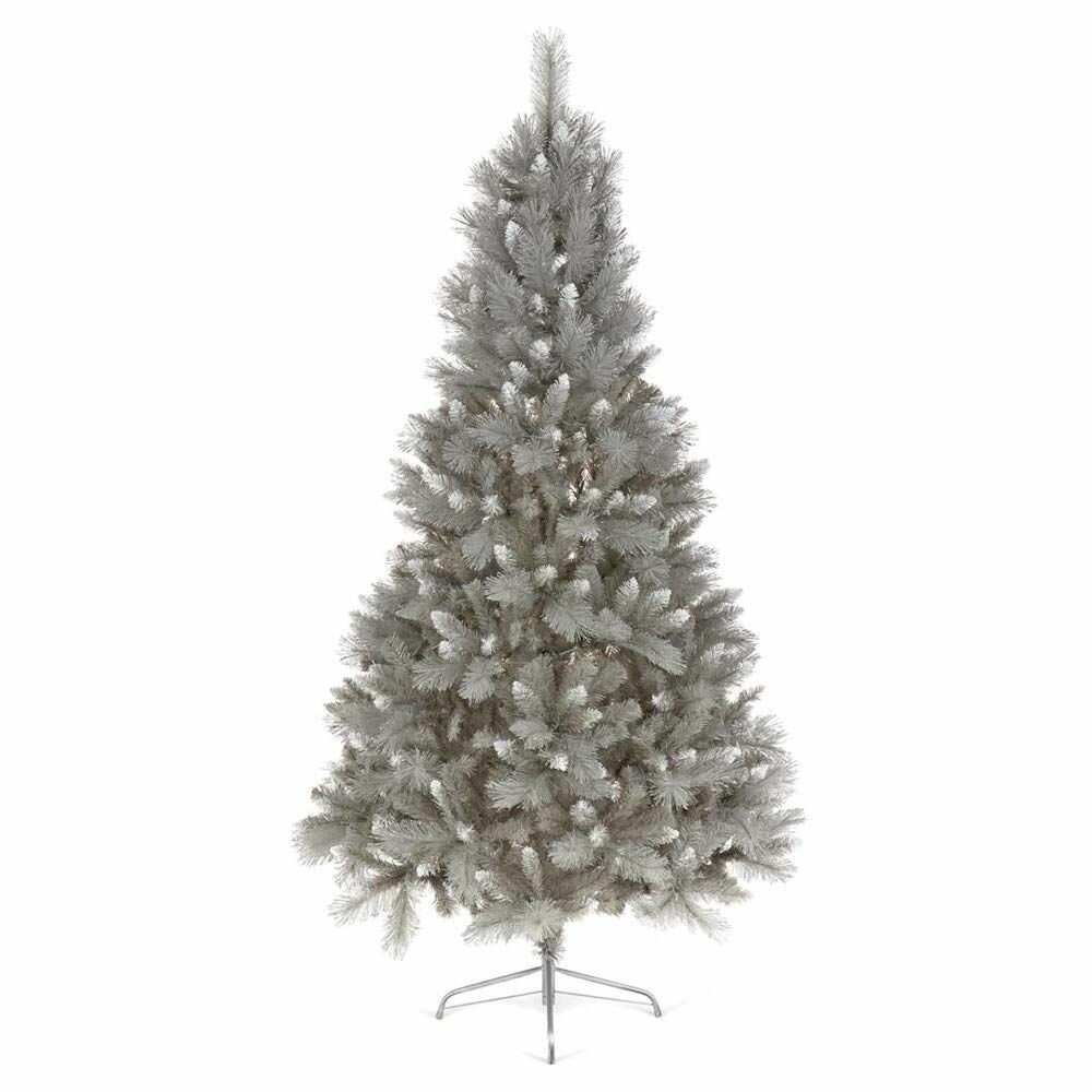 Künstlicher Weihnachtsbaum 210 cm Silber mit Ständer