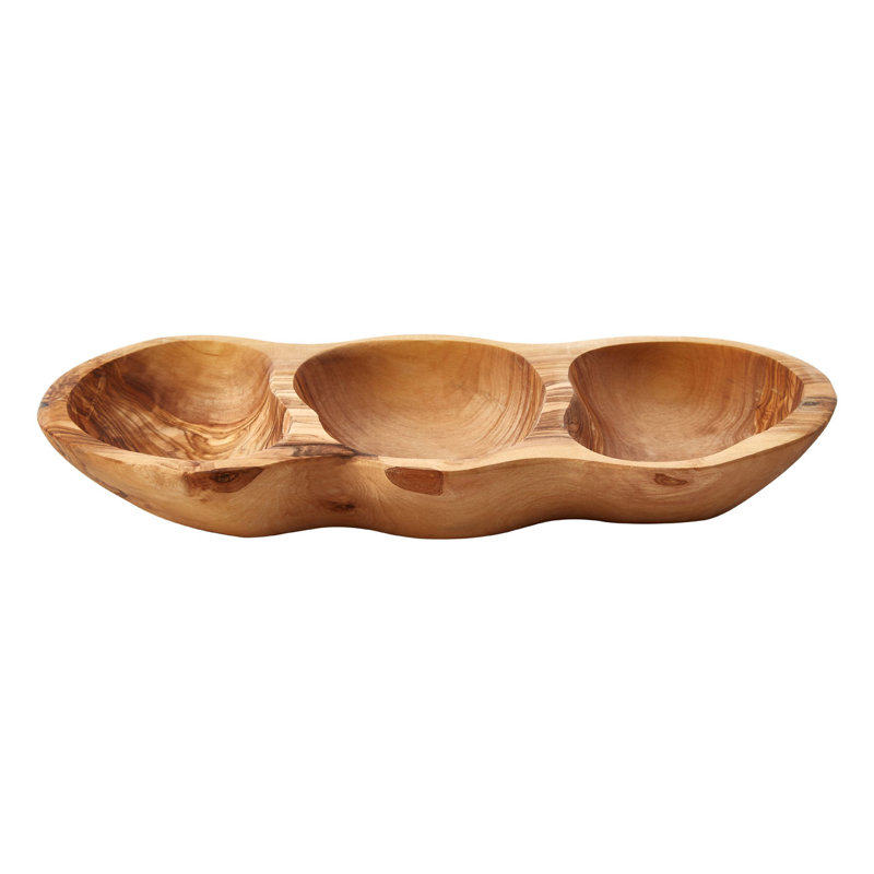 Alpen Home Bester Wood Divided Serving Dish
