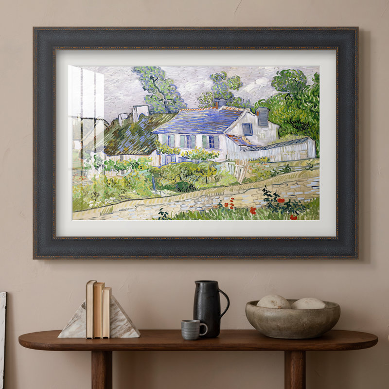 Maisons à Auvers, 1890 - Vincent van Gogh - Reproduction encadrée sur mesure, 16x22 INNER SIZE, Framed Print with Mat