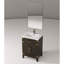 24 po De salle de bain en chêne brun, avec comptoir en acrylique, miroir, meuble-lavabo simple en chêne, comptoir,-121569602