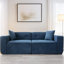 Lit moderne en velours bleu confortable avec espace de rangement 3 places peu encombrant et pratique-913007064-913007071