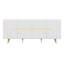 Élégante console blanche de 70,9 po x 29,5 po x 18,5 po | 100% panneau de particules enduit de mélamine, épaisseur: 0,7 pouce | Conception moderne pour le salon et le vestibule, solution de rangement durable et élégante-2012989008