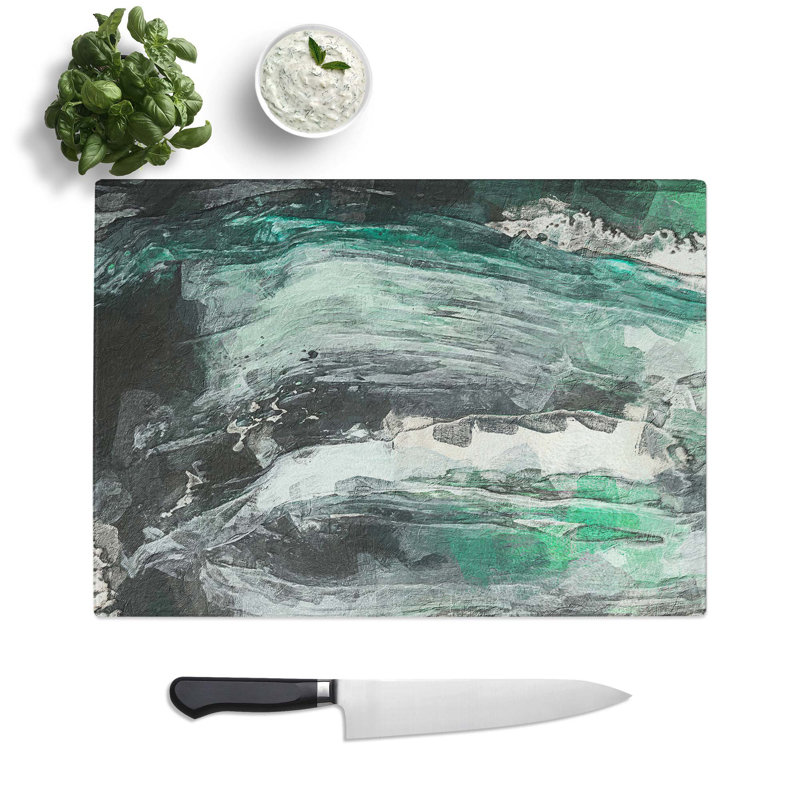 Tempered Glass Art Painting Vol.1 Chopping Board, 28.5 cm W x 20 cm L