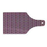 Ambesonne Abstract Tempered Glass Cutting Board Quirky Circles Forming Odd Plum Dark Fuchsia Peach