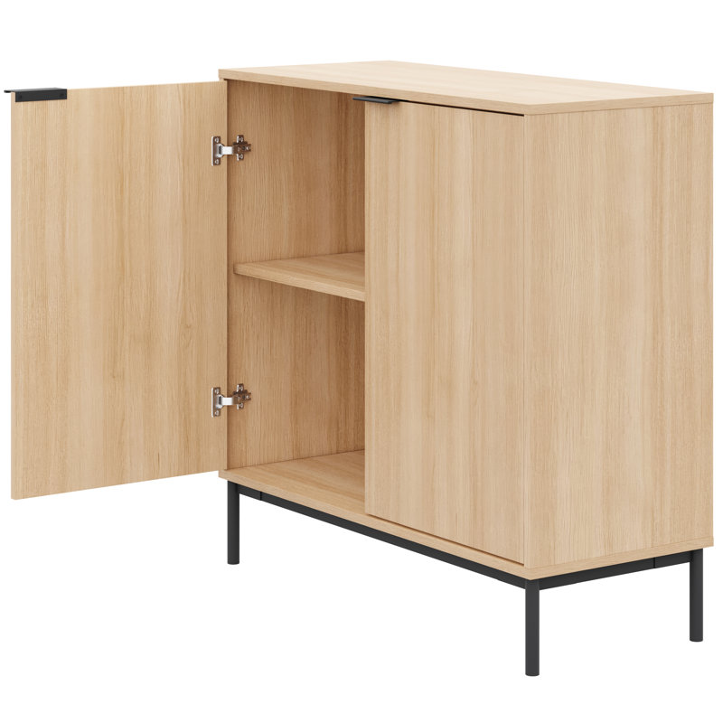 Armoire de rangement mince à 2 portes, Beige