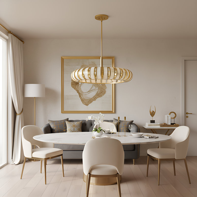Knight 6-Light Soft Gold Pendant Light