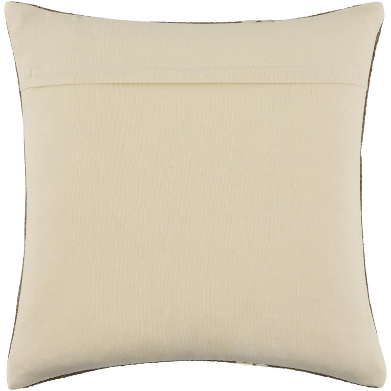 Jundah Accent Pillow, Square 20", Polyester, Dark Brown