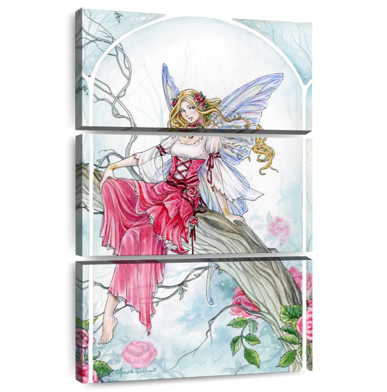 Kelan Misty Rose Fairy, 74" H x 48" W