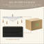 Meuble-lavabo flottant avec lavabo, armoire de rangement murale avec lavabo à surface solide et tiroirs à fermeture en douceur entièrement assemblés