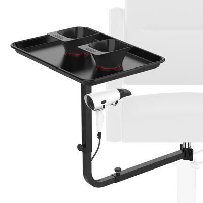 Plateau rapide rotatif en métal à 360 degrés fixé au fauteuil, pour fauteuil de coiffeur, fauteuil de massage