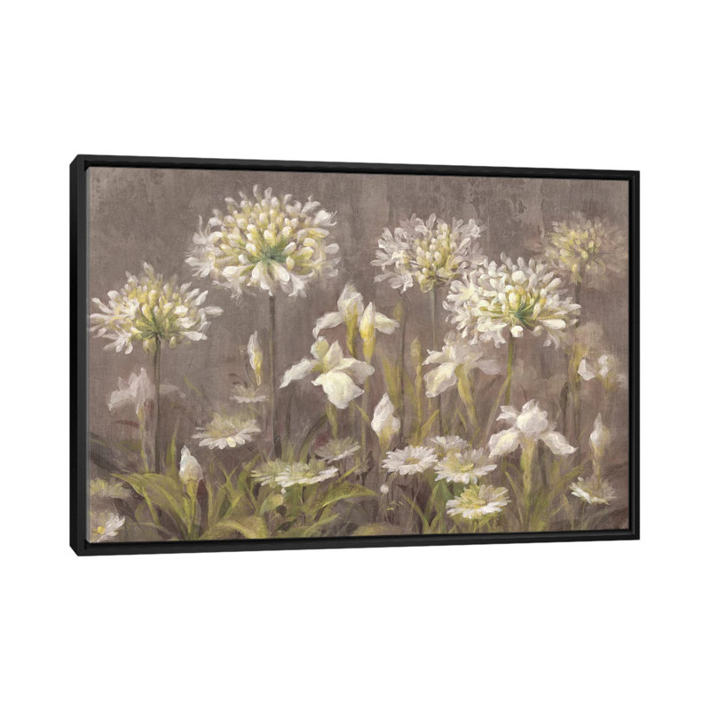 «Spring Blossoms», reproduction d'art sur toile tendue, H 32 po x l 48 po x P 1,5 po, Toile avec cadre noir, Pas de tapis