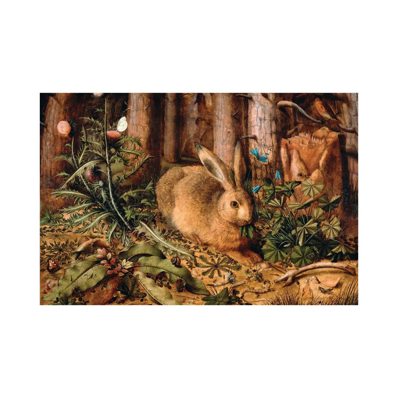 Un lièvre dans la forêt, v. 1585 par Hans Hoffmann - reproduction de photo sur toile tendue, H 12 po x l 18 po x 1,5 po