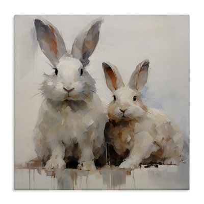  "Fluffy Spring Rabbits", art mural sur toile par Arlington Prints