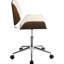 Chaise de bureau de style Mid-Century avec garniture en noyer et siège réglable en noyer, options pour un soutien optimal de la posture