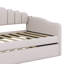 Lit de jour multifonctionnel rembourré simple avec lit gigogne escamotable et chargement USB intégré-446906172