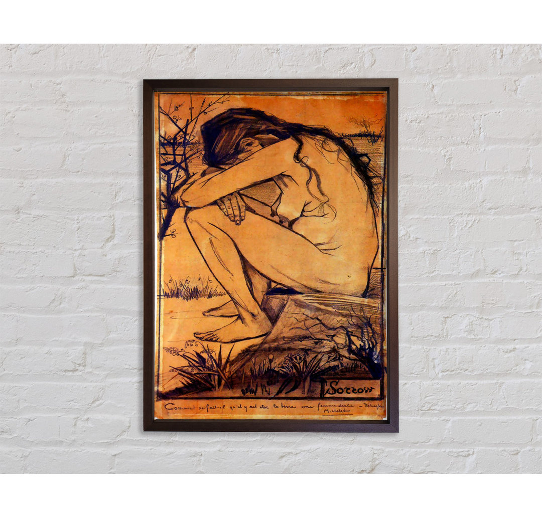 Sorrow 1 von Vincent Van Gogh - Einzelbildrahmen Kunstdrucke auf Leinwand