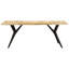 Table de salle à manger en bois de manguier brut-1176850943-1176850942