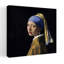 Girl With A Pearl Earring Classic Contemporary Portrait Architecture Wall Art Print by Johannes Vermeer - Wrapped Canvas Print-1396629331