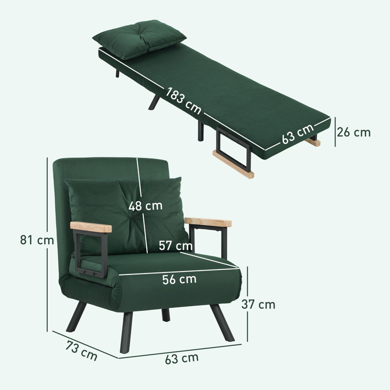 1 Seater Reclining Chair Bed