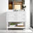 36" Solid Wood Bathroom Vanity with Ceramic Sink - 4 Drawers, ?Easy Assembly-825687465