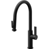 Corsano Contemporary Pull Down Kitchen Faucet with Squeeze Sprayer High Arc Spout in BFB Series Handle