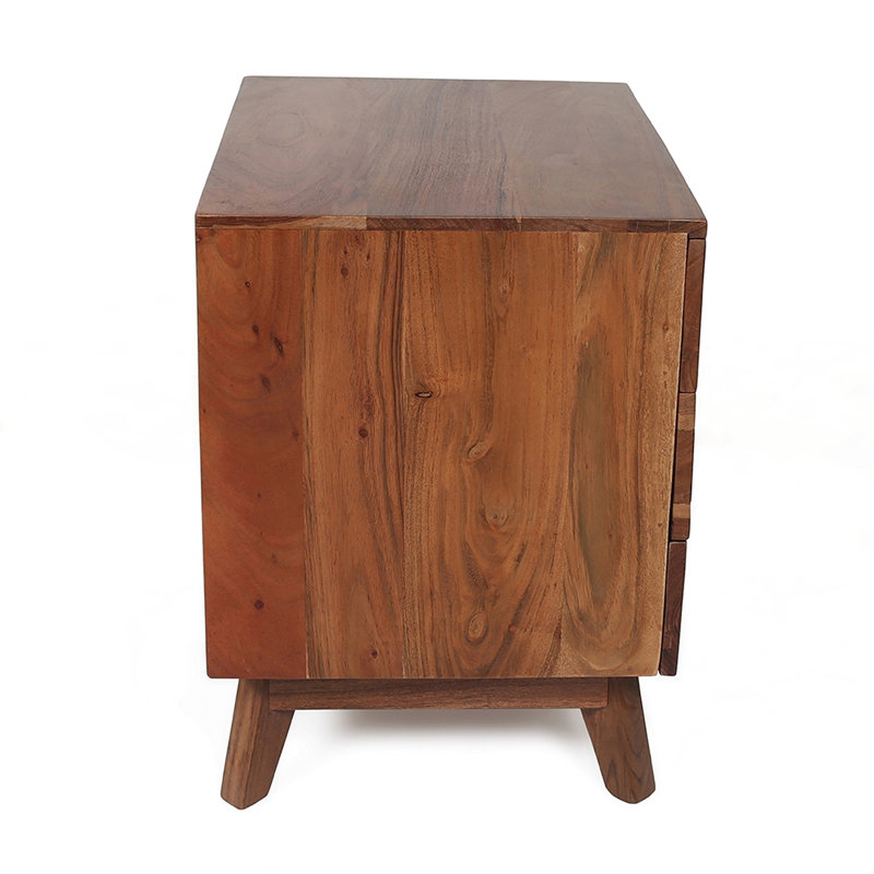 Table de chevet en bois: style rustique avec captation en direct, commode 21,5 x 16,5 x 23