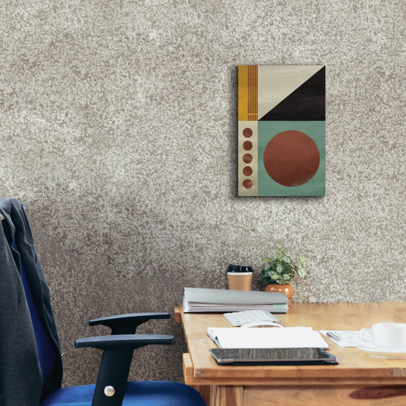 «Erney Abstract Geometric» par Gary Williams, reproduction d'art sur toile tendue, H 18 po x l 12 po x P 0,75 po