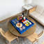 Extra Large Square Ottoman Tray With Golden Handles - Faux Leather Wrapped Wood Serving Tray For Breakfast In Bed, Coffee Table Organizer, And Home Decor-433966027