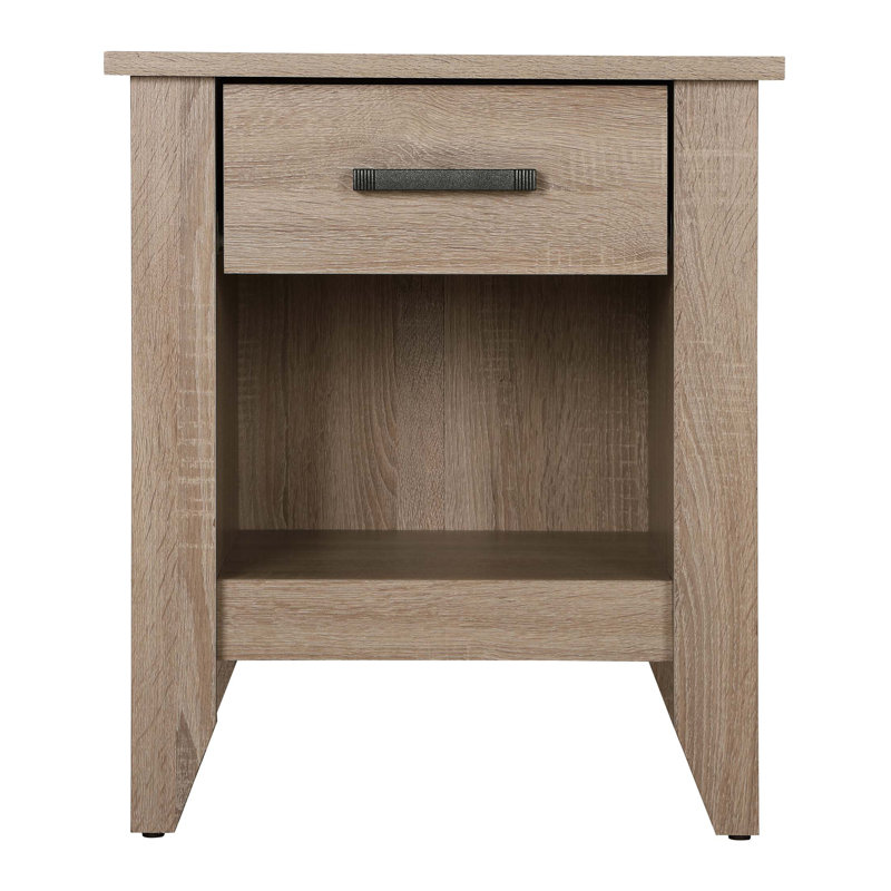 Charmante table de chevet en bois Sandle pour espaces modernes, Marron clair