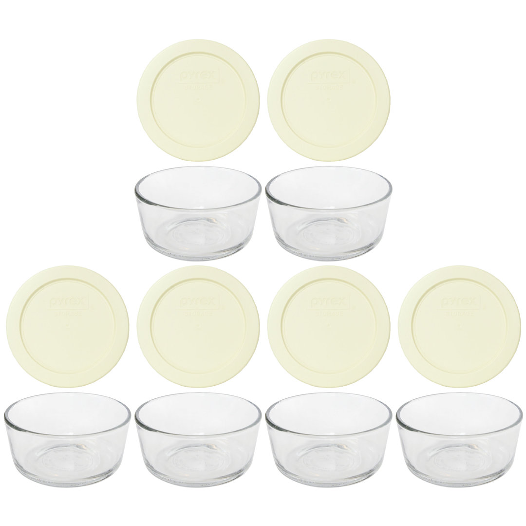 Badriya Glass Food Storage Container (Set of 6) Prep & Savour Lid 