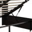 PLATE-FORME À RANGEMENT PLEIN GRAND LIT DE RANGEMENT EN VELOURS NOIR-126672273-126672272