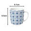 16pc Blue Geo Dinner Set