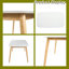 Ensemble de salle à manger 5 pièces en bois d'hévéa avec table en faux bois et 4 chaises ergonomiques-2059694236