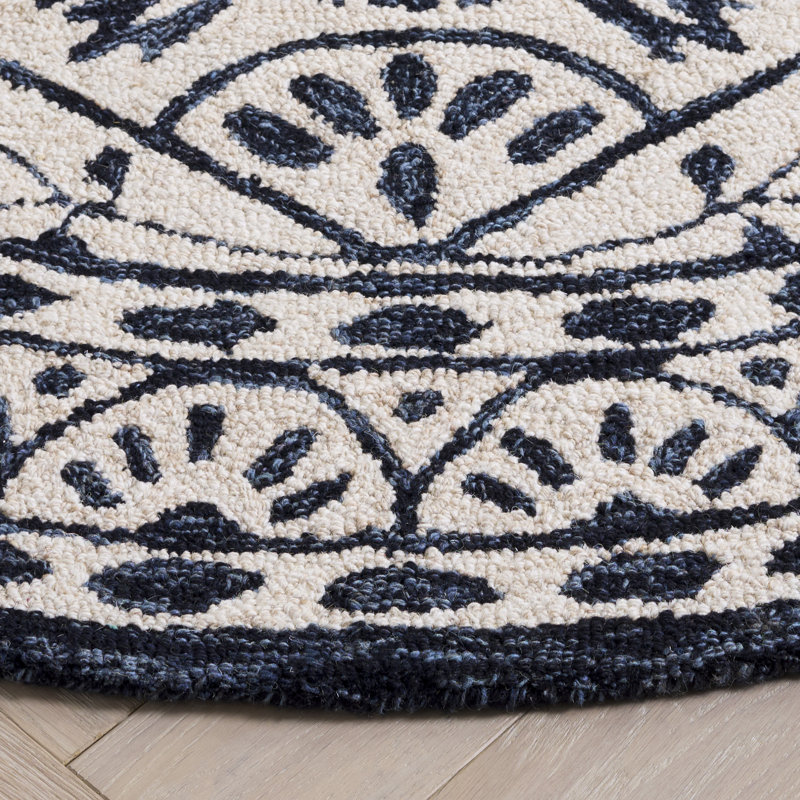 Metro 464 Hand Tufted Wool Pile Oriental Rug, Round 6'