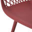 Chaise coquelicot pour l'extérieur: polypropylène rouge, l 23,2 po x l 21 po, H 32 po, chaise de style minimaliste: résistante aux intempéries, stable,-1718311214