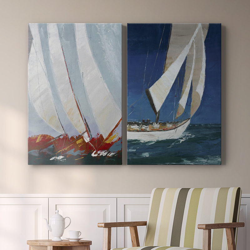 Toile tendue avec châssis Gallery Racing the Wind - Toile tendue avec châssis de qualité supérieure - Prêt à accrocher