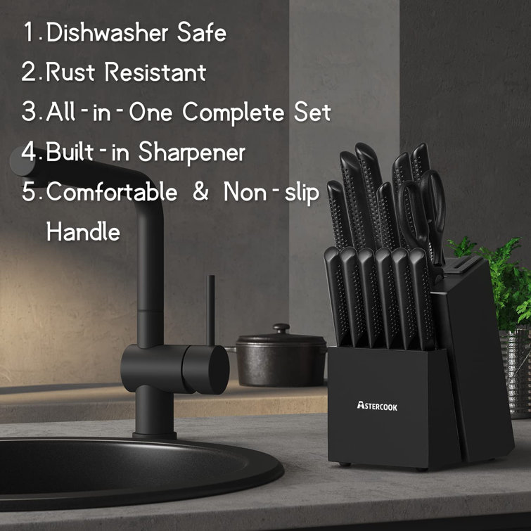 14-Piece Knife Block Set, Dishwasher Safe