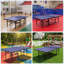 Table de ping-pong pliante avec roulettes, table de tennis de table d'intérieur avec 2 raquettes et 3 balles, table de jeu de ping-pong portable pour la salle de jeux