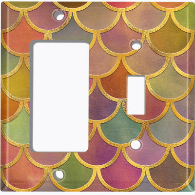 Patterned 2 - Gang Combination Plate Standard Combination Wall Plate