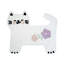 Chaton à fleurs blanches 30 po x 32 po